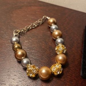 Set of 2 Bracelets in Silver, Bronze, Gold and Glitter colors
